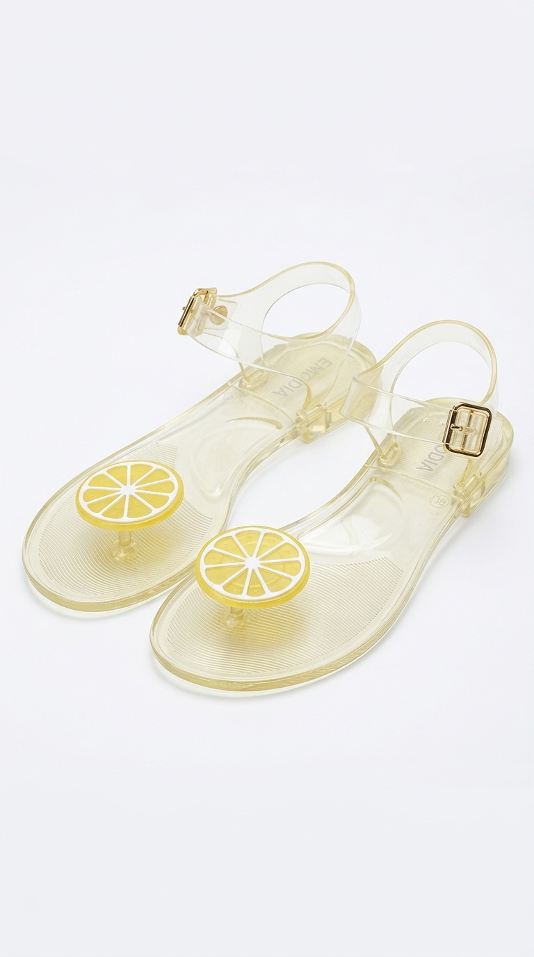 J-9003-4 Kadın Bal Sarısı Parmak Arası Terlik - Şık ve Rahat Yazlık Terlik