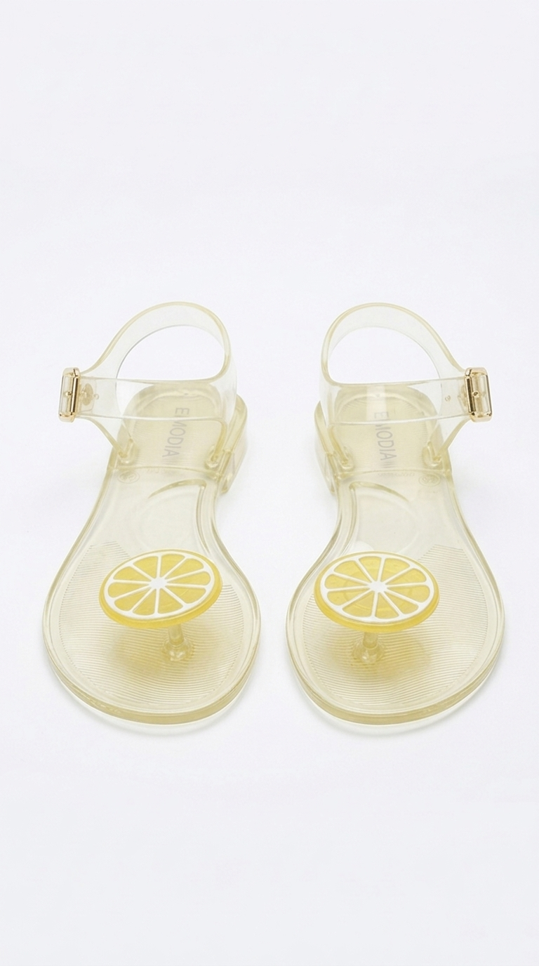 J-9003-4 Kadın Bal Sarısı Parmak Arası Terlik - Şık ve Rahat Yazlık Terlik