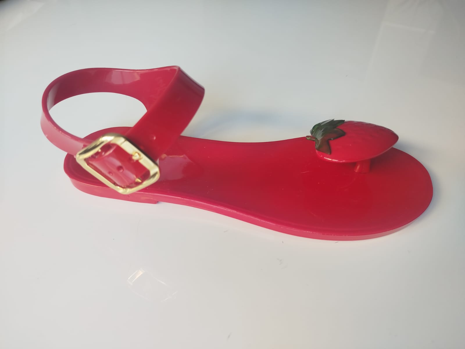 J-9003-4 Kadın Kırmızı Parmak Arası Terlik - Canlı Renk Şık Yazlık Terlik