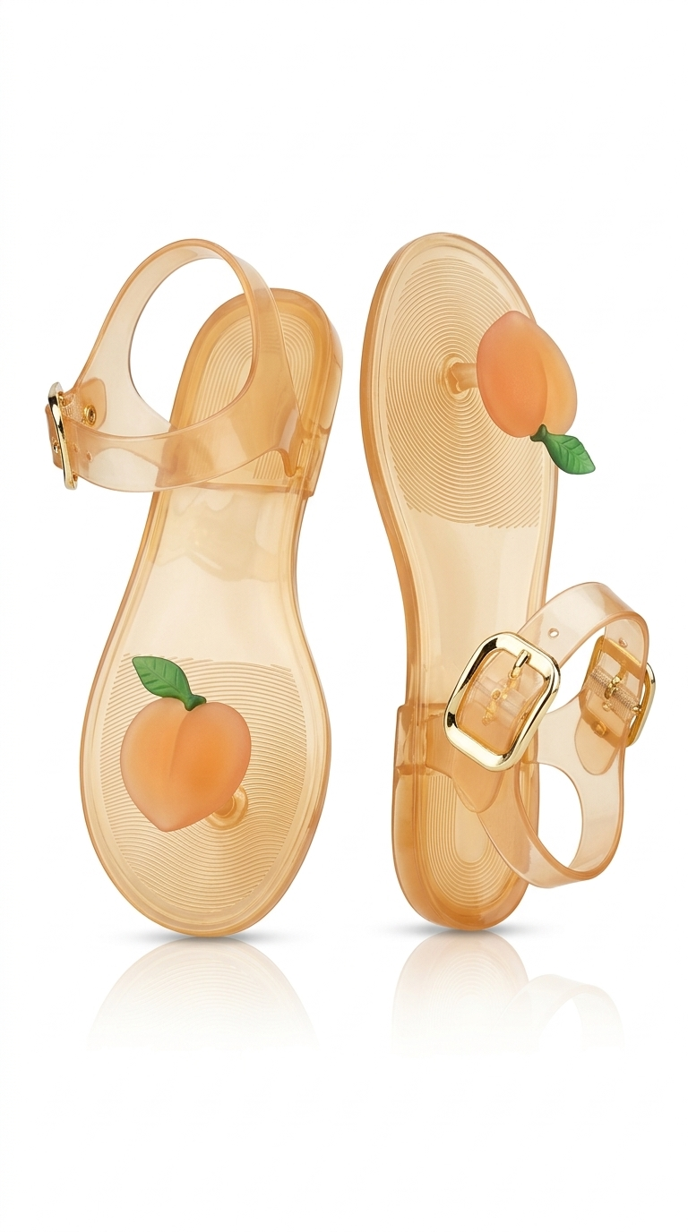 J-9003-4 Kadın Parmak Arası Terlik Turuncu - Şeftali