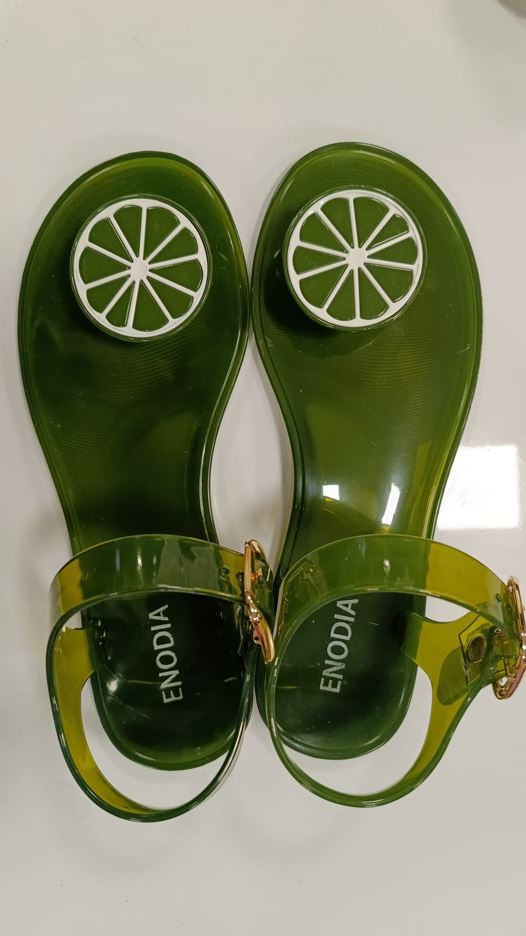 J-9003-4 Kadın Lime Yeşil Parmak Arası Terlik - Canlı Renk Yazlık Terlik