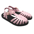 Pembe Detaylı Siyah Sandalet Kadın J-9006-2
