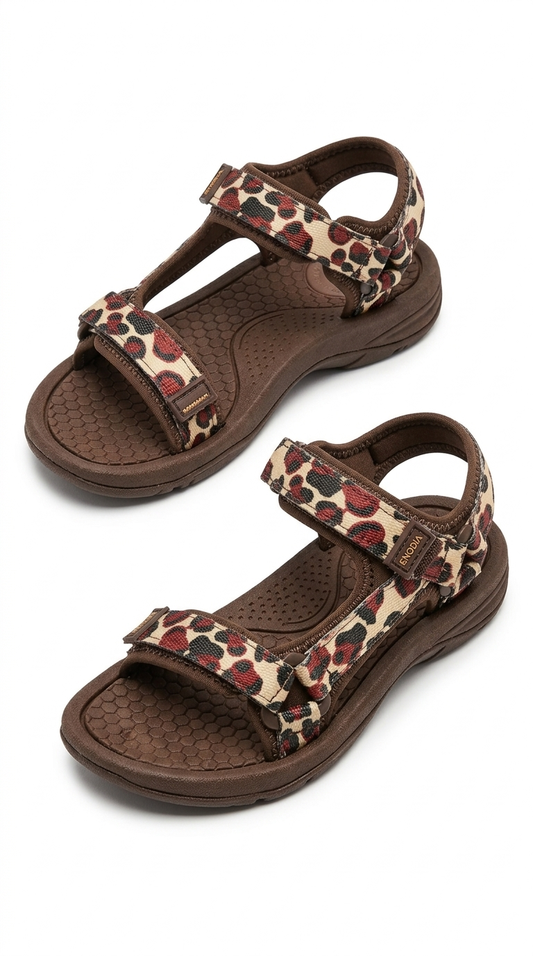 9013 Kadın Kahverengi Leopar Terlik: Stil ve Konforun Vahşi Uyumu!